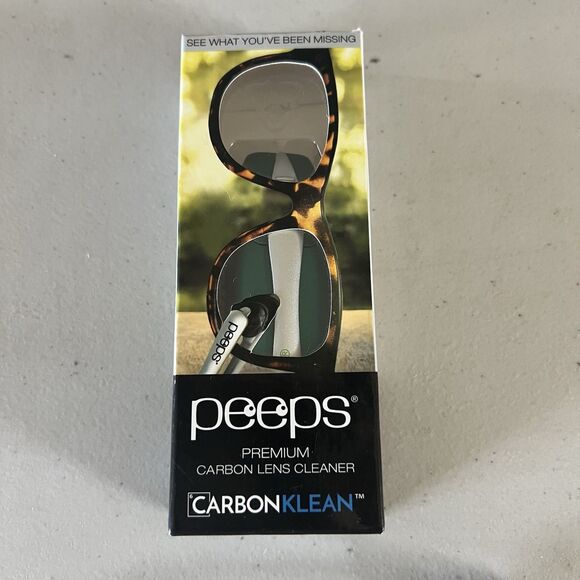 Peeps Carbon Klean Eyeglass Lens Cleaner Carbon Microfiber Technology Green New - Picture 1 of 4